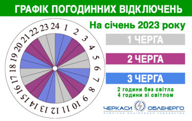 У Черкаській області знову діють “зелені” графіки відключень